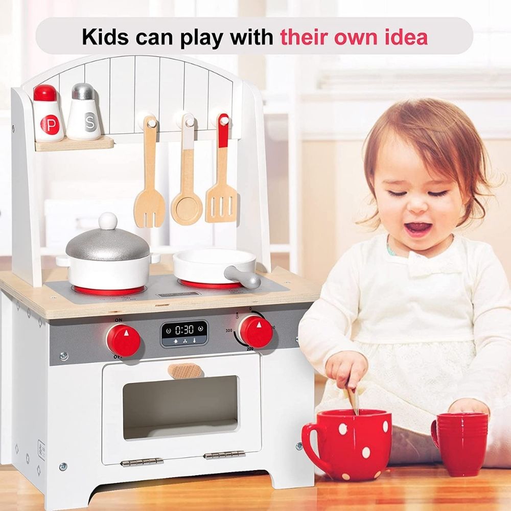 Toddler Toy Kitchen with Kitchenware Accessories: image 5