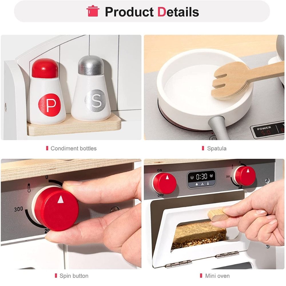 Toddler Toy Kitchen with Kitchenware Accessories: image 6