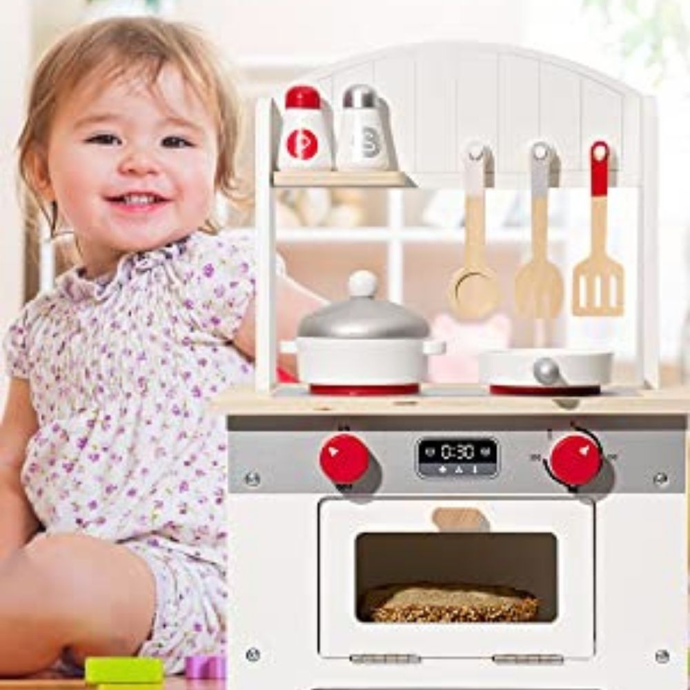 Toddler Toy Kitchen with Kitchenware Accessories: image 9