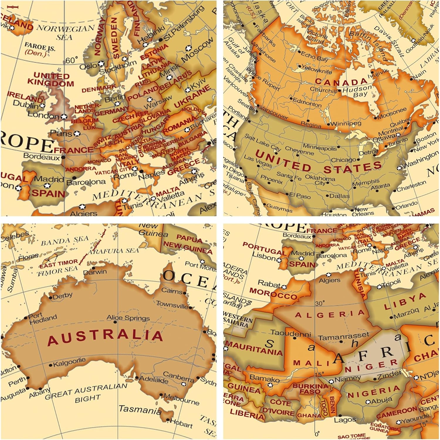 Antique Style World Globe 14cm: image 2