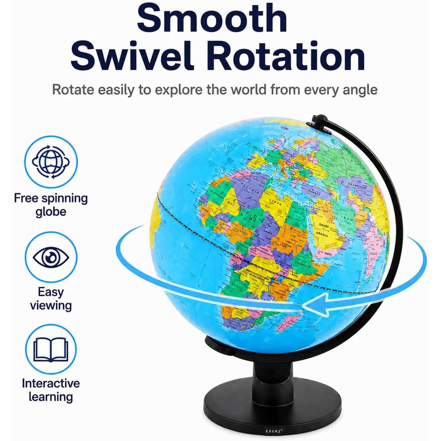 Large Educational World Globe 30cm: image 4
