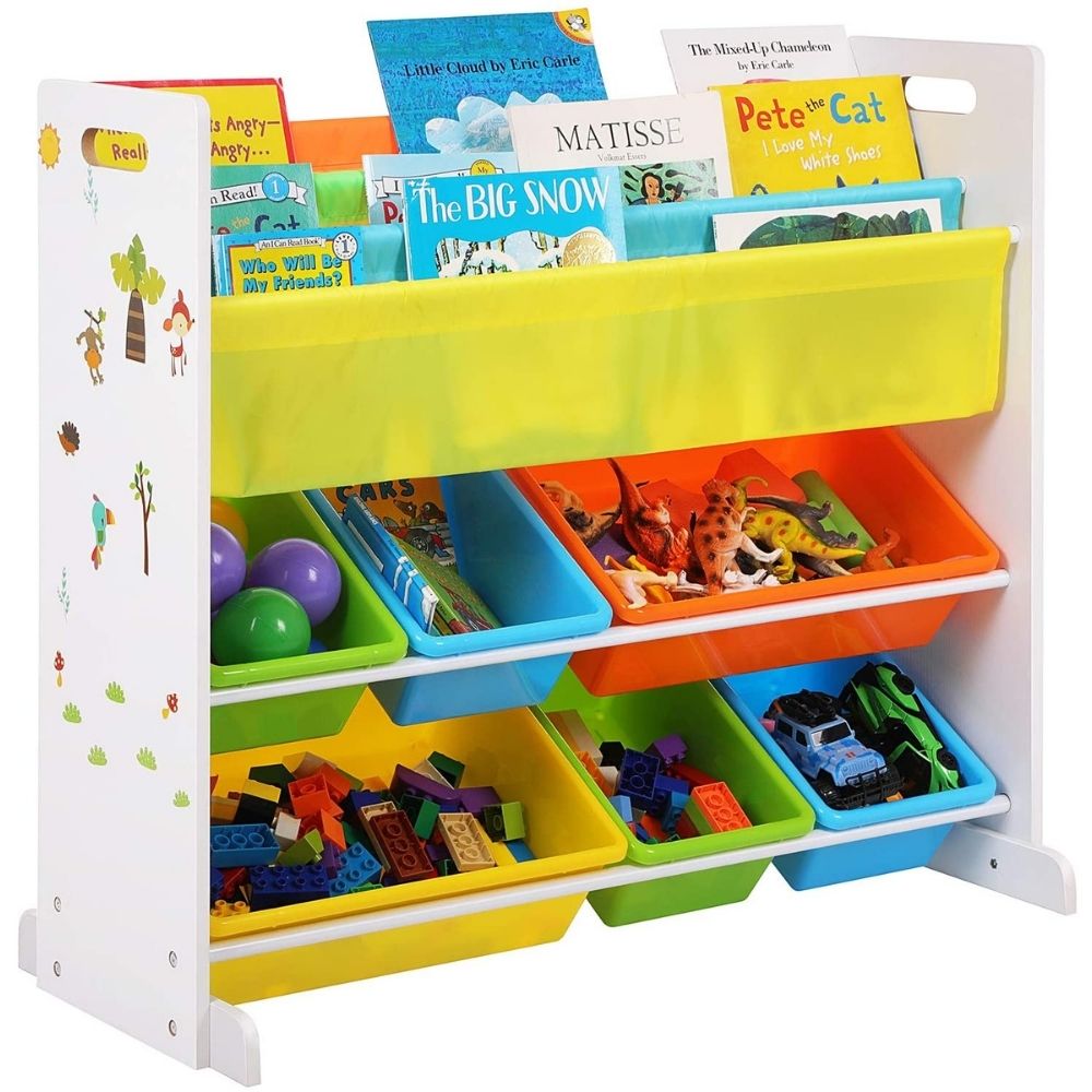 Kids Bookshelf with Toy Storage Boxes: image 3