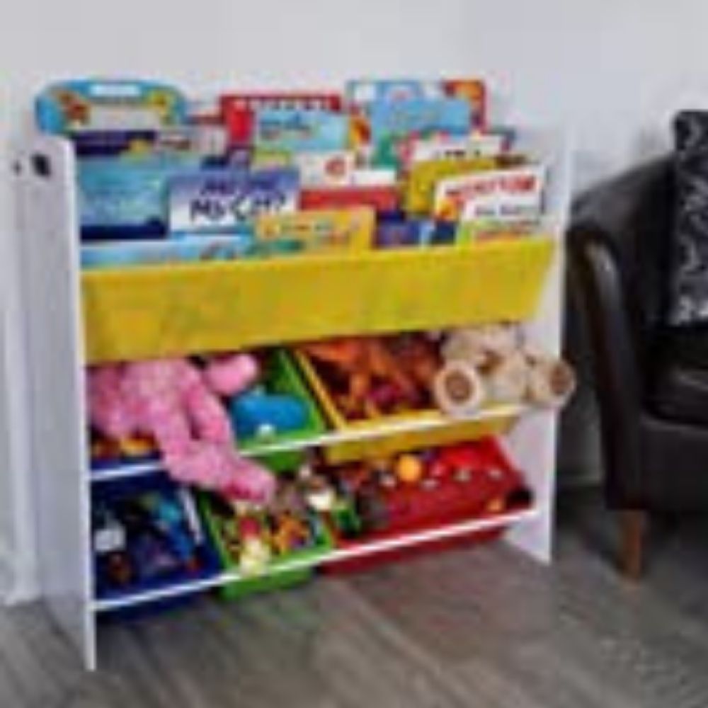 Kids Bookshelf with Toy Storage Boxes: image 5