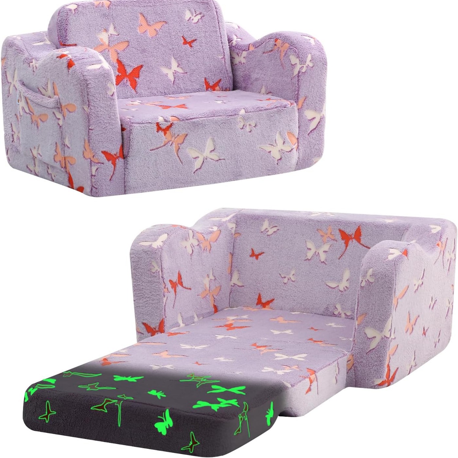 Glow Dinosaur Kids Fold Out Sofa: image 2