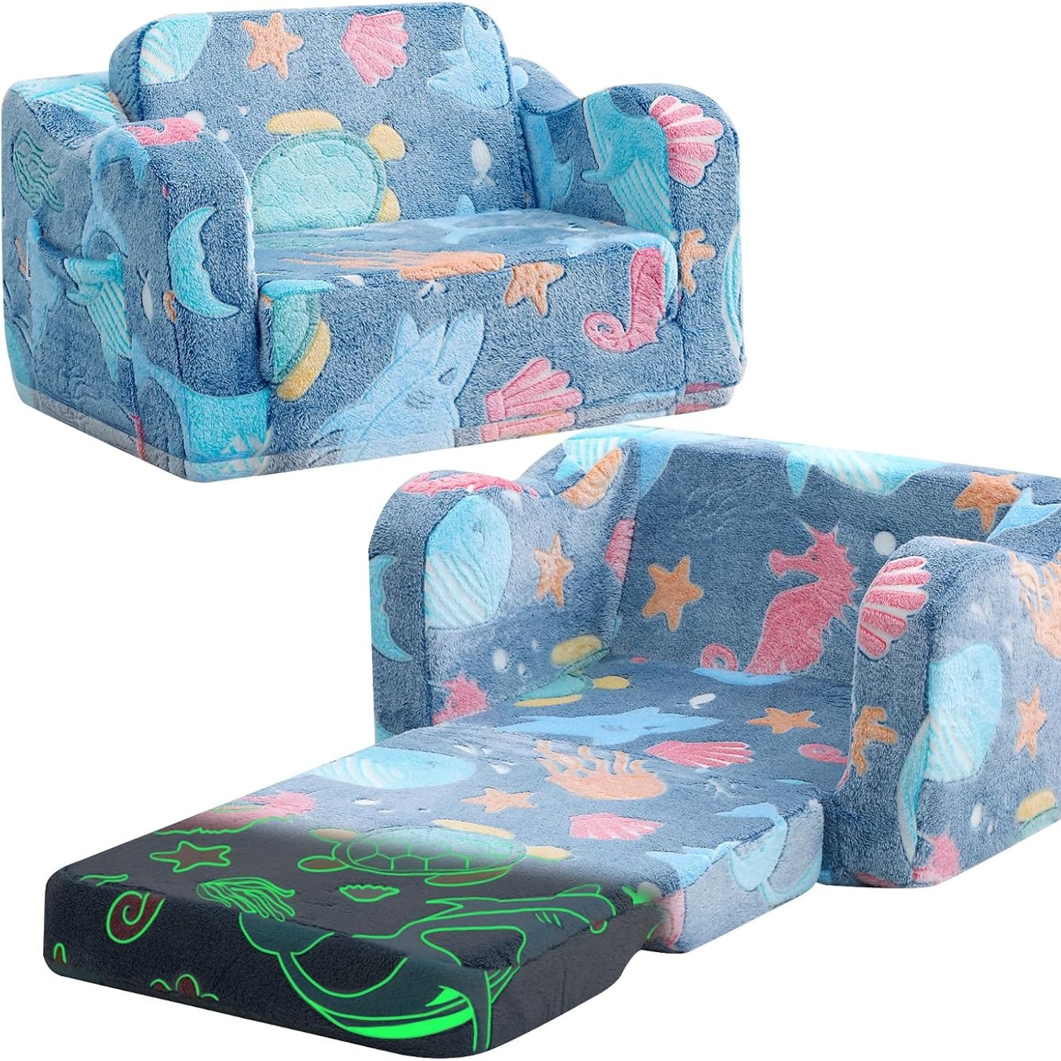Glow Dinosaur Kids Fold Out Sofa: image 10