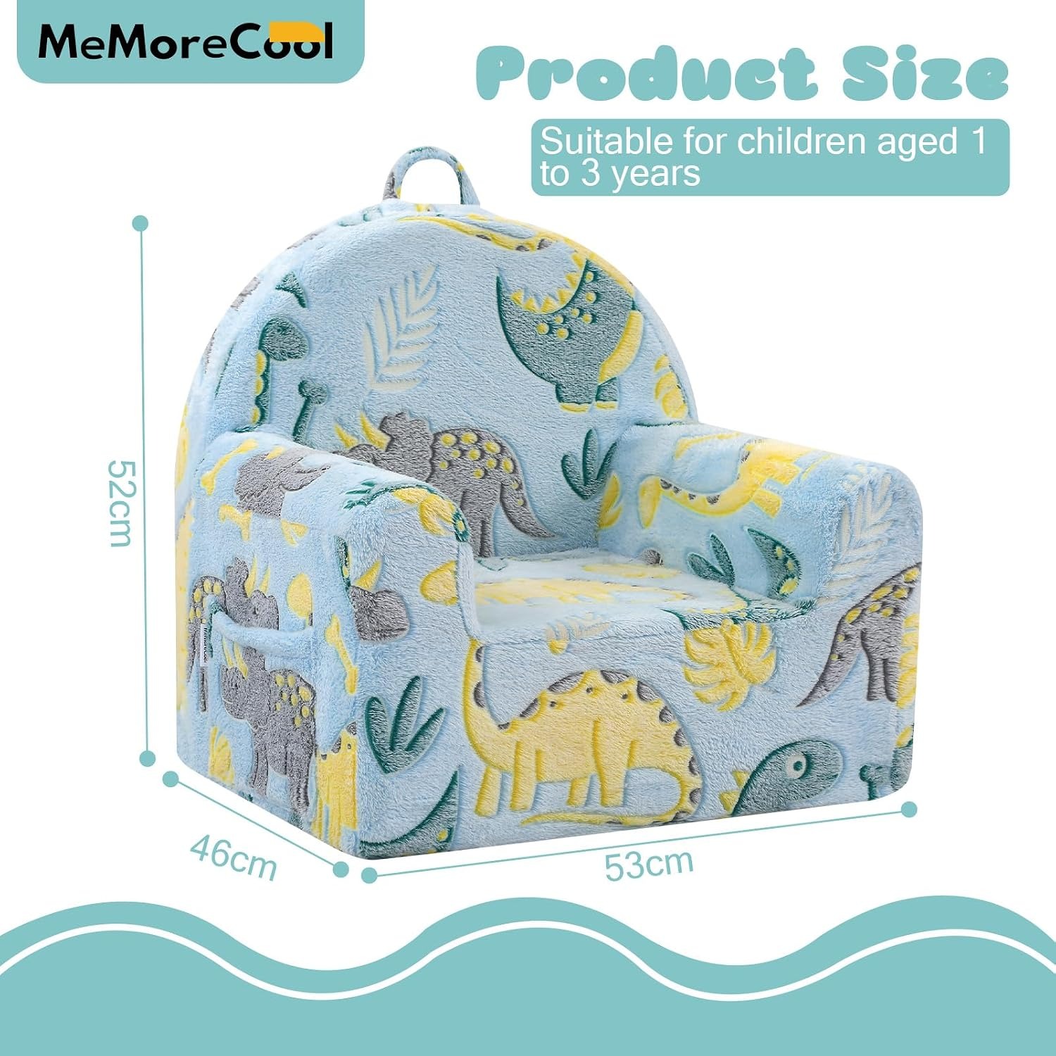 Blue Dinosaur Toddler Armchair