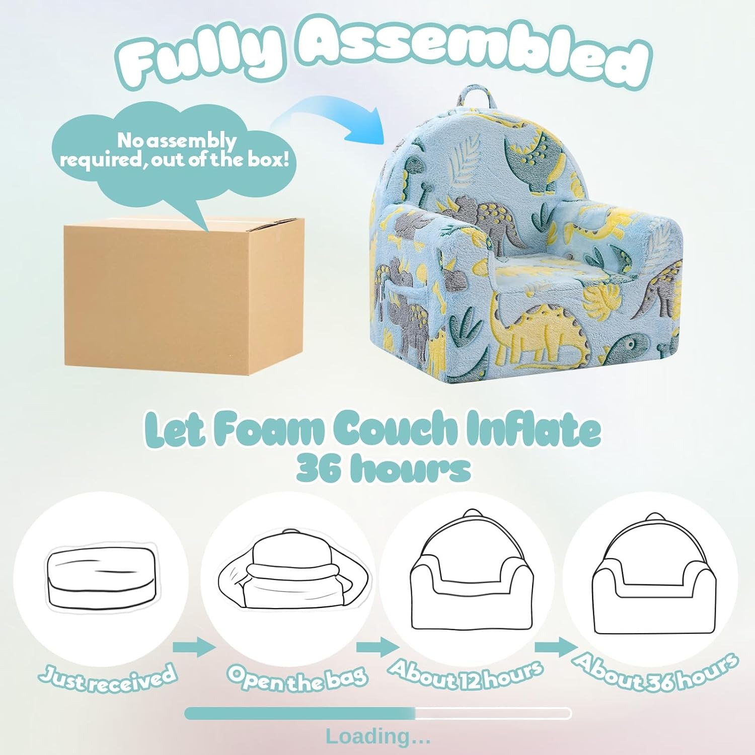 Blue Dinosaur Toddler Armchair: image 9