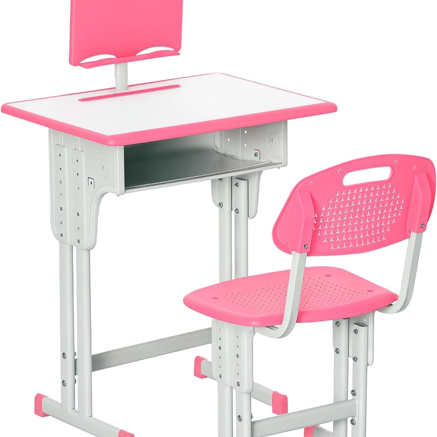 Adjustable Kids Desk and Chair Set with Drawer
