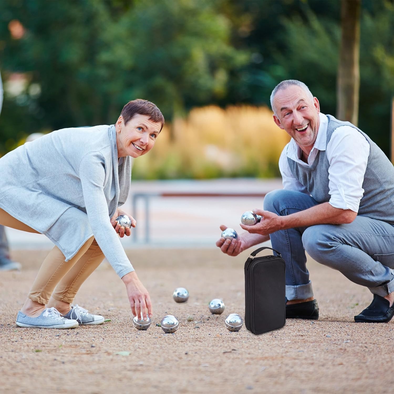 8 Metal Ball Boules Set