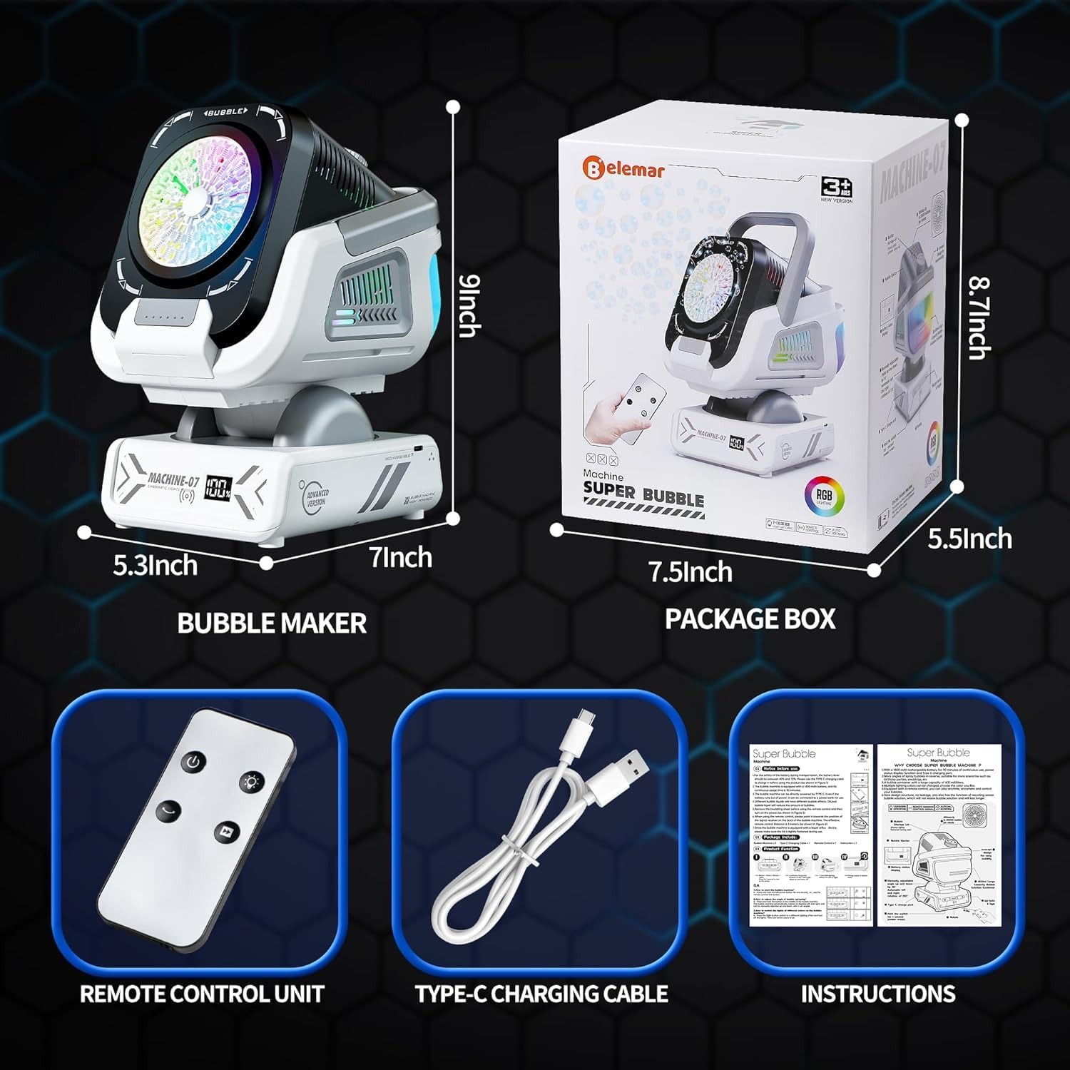 Rechargeable Rotating Bubble Machine: image 8
