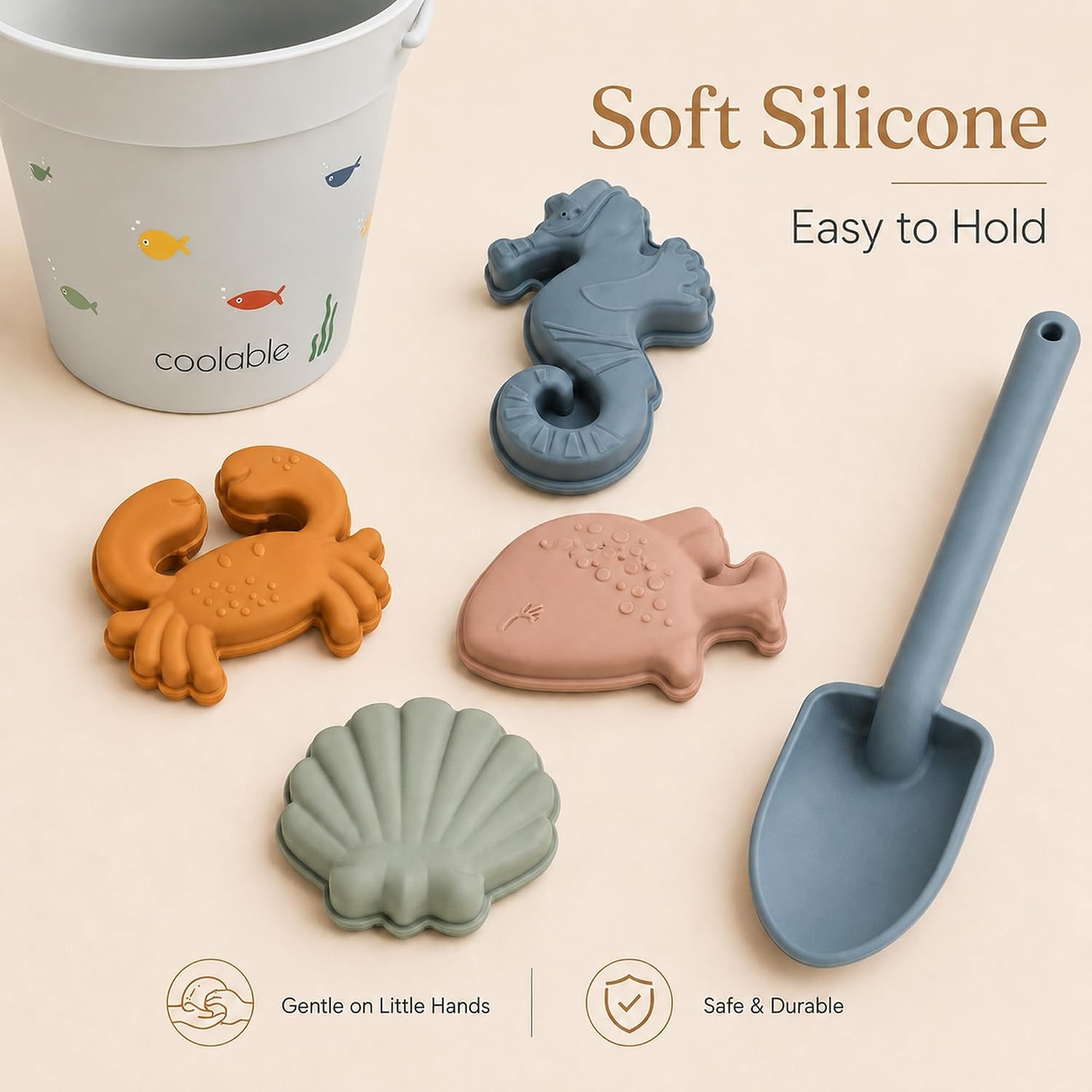 Sea Creatures Silicone Beach Toy Set: image 3