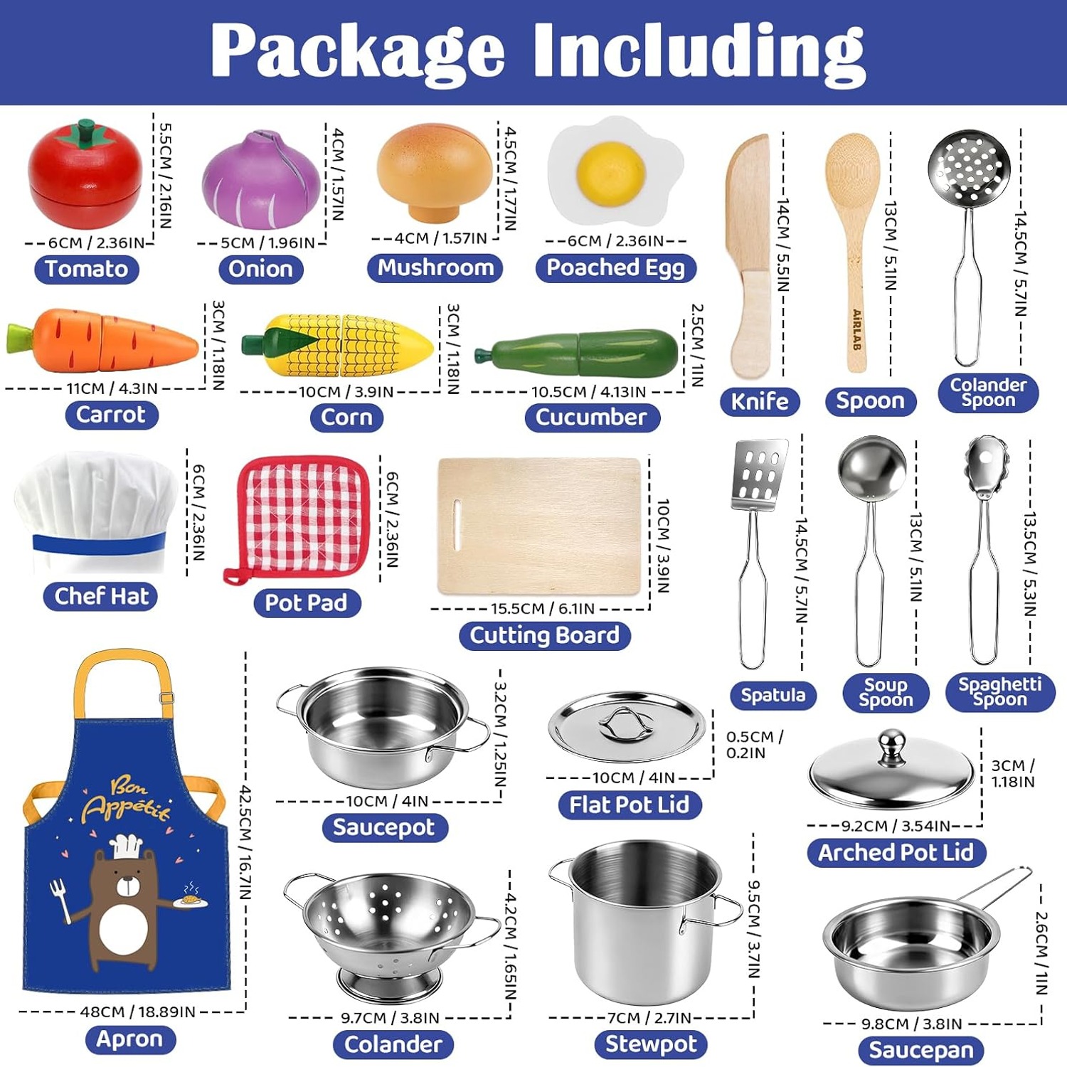 Kids Pots and Pans with Wooden Food: image 2