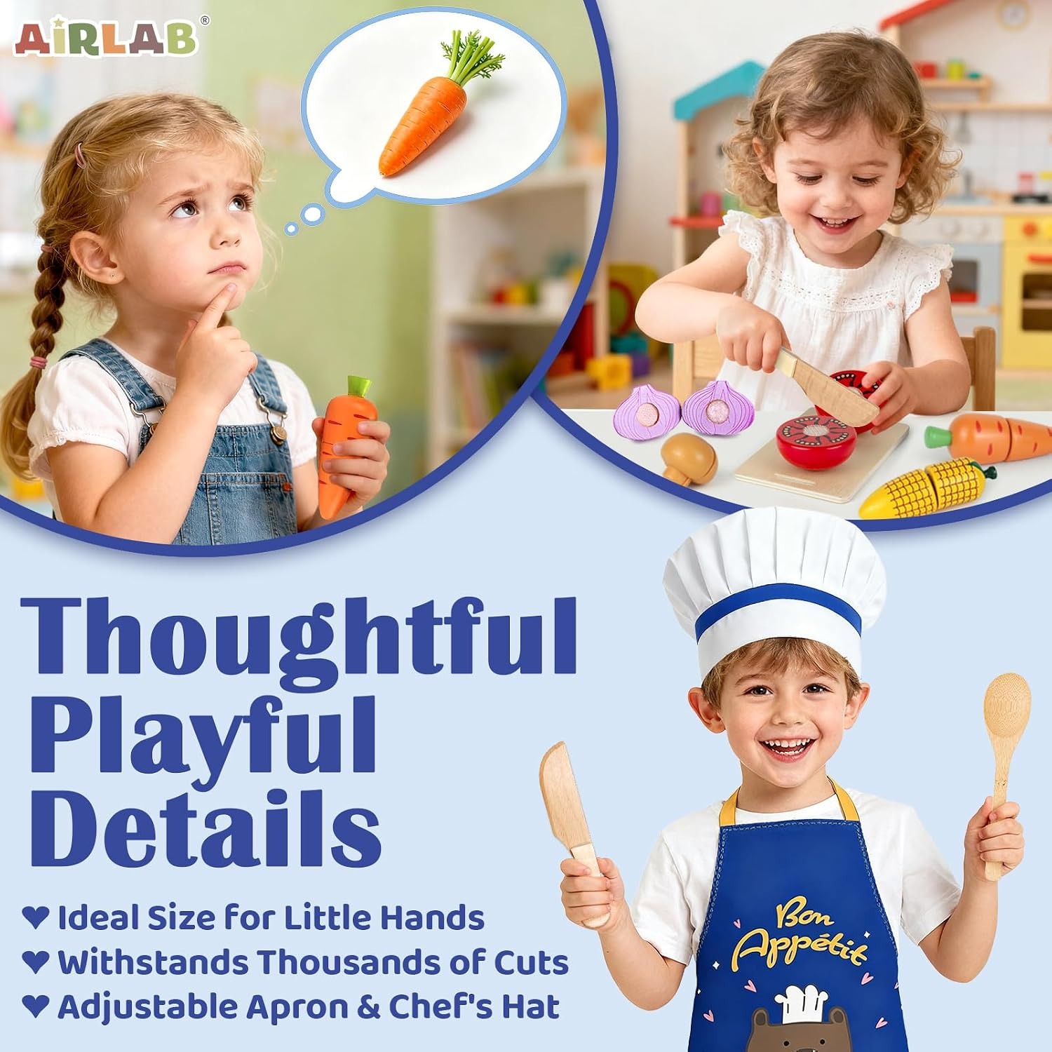 Kids Pots and Pans with Wooden Food: image 3