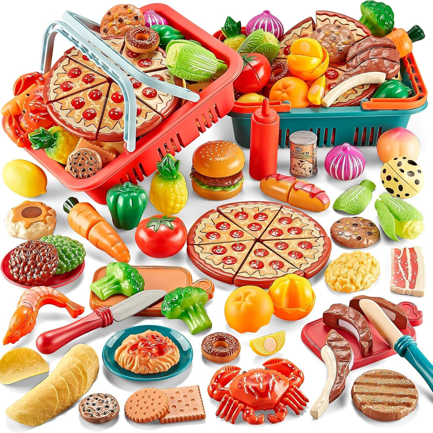 Play Food Set with Two Picnic Baskets