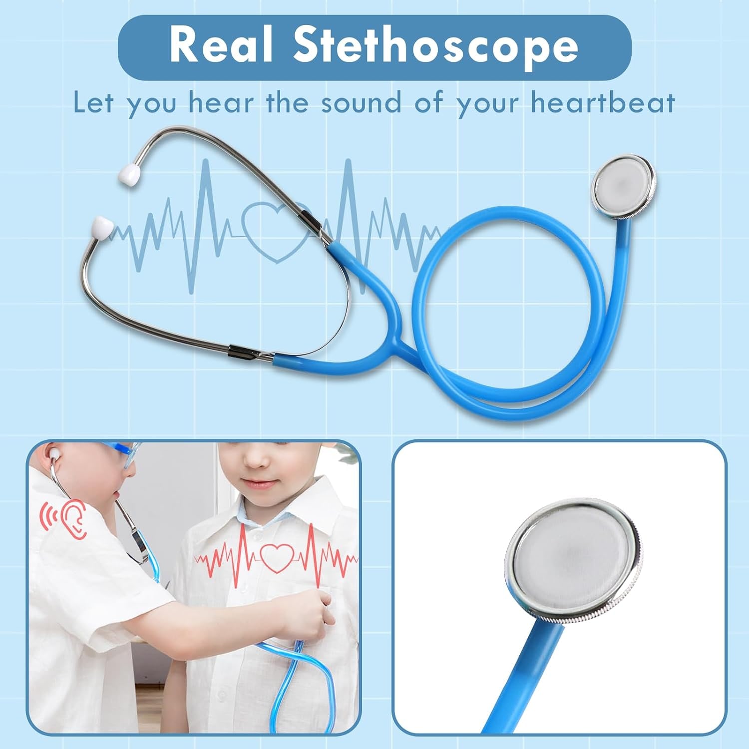 Kids Doctor Play Set with Stethoscope and Medical Tools: image 2