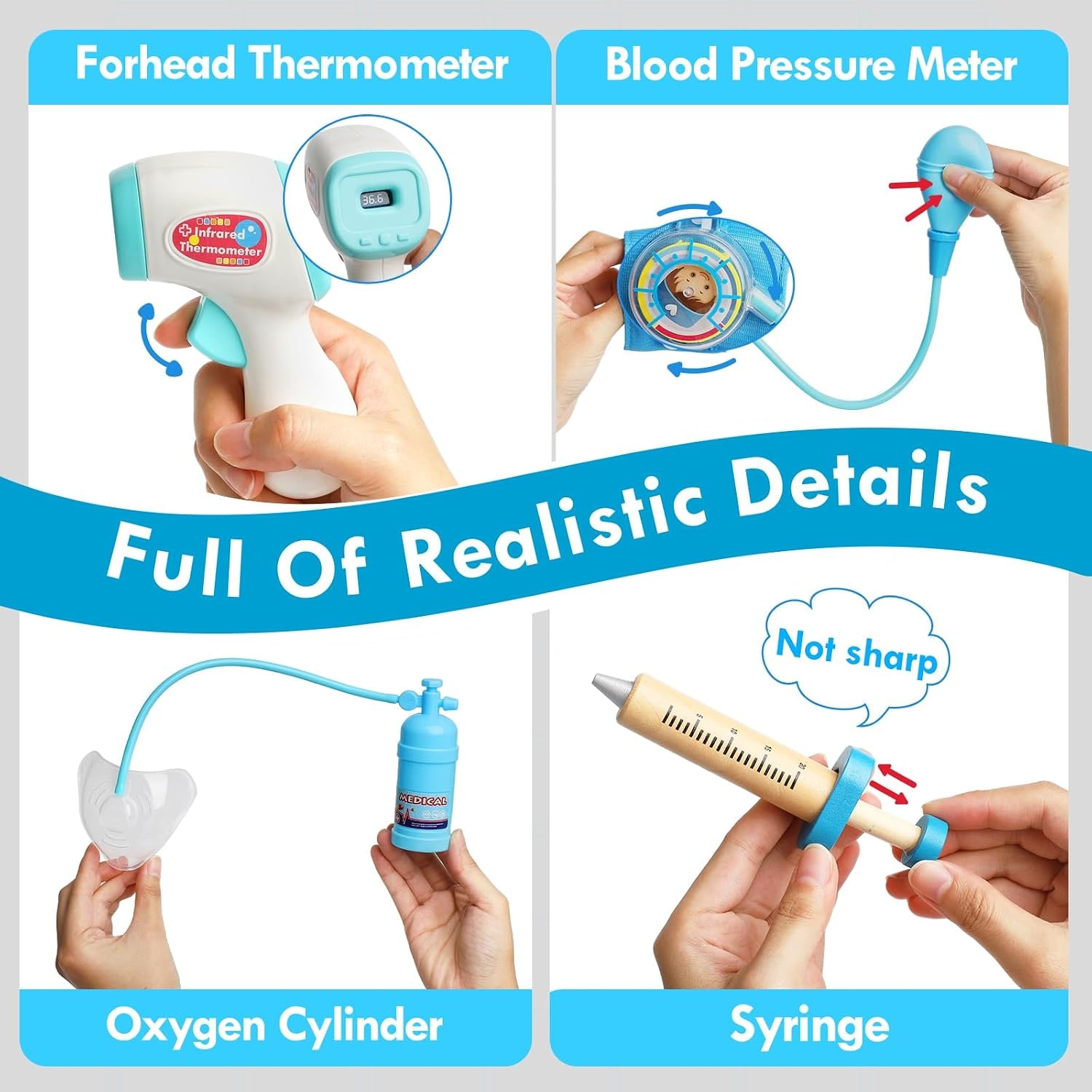 Kids Doctor Play Set with Stethoscope and Medical Tools: image 3