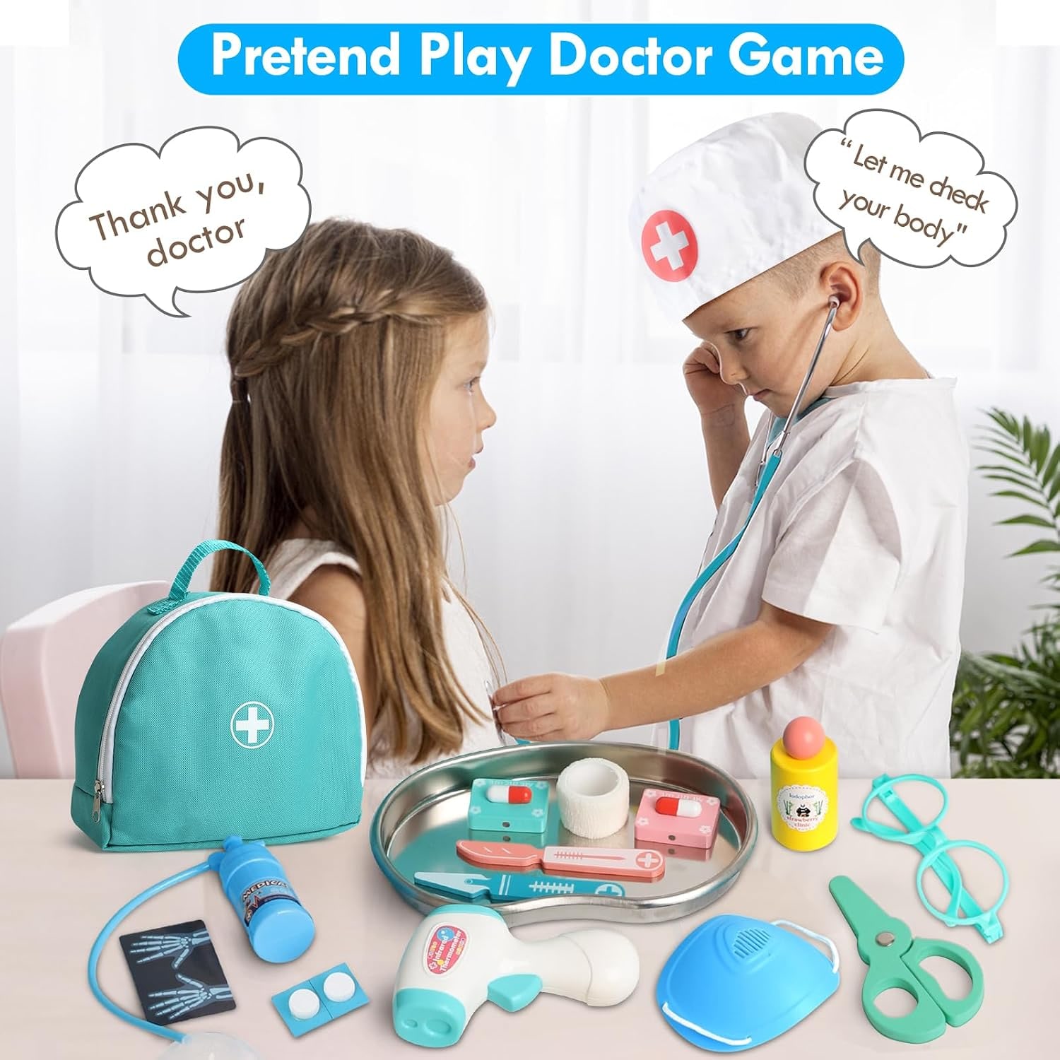 Kids Doctor Play Set with Stethoscope and Medical Tools: image 6