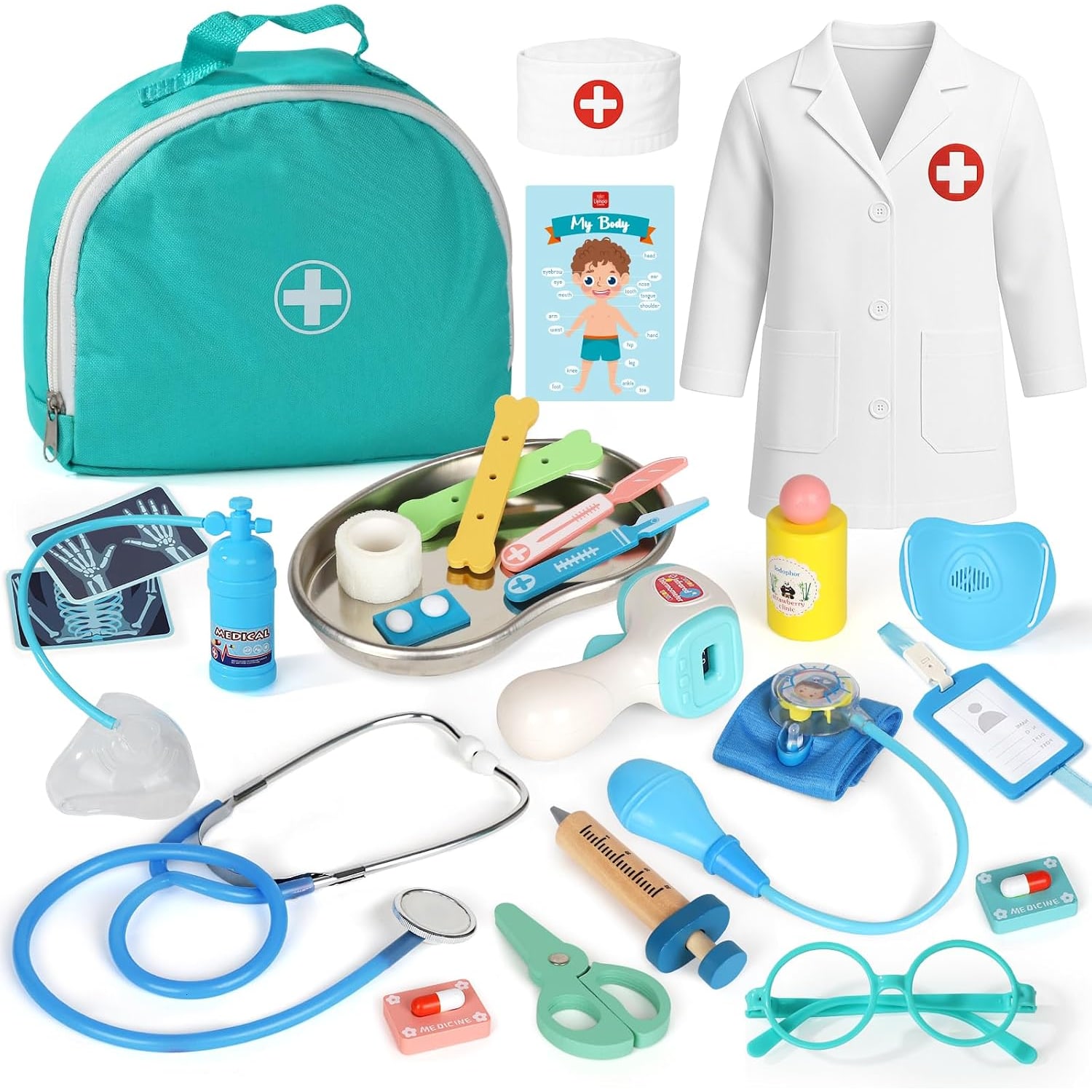 Kids Doctor Play Set with Stethoscope and Medical Tools: image 1