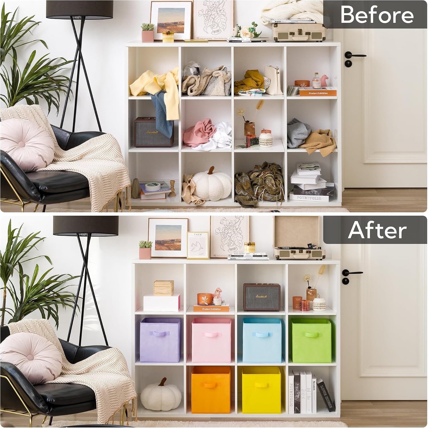 Colourful Cube Storage Bins (6 Pack): image 2