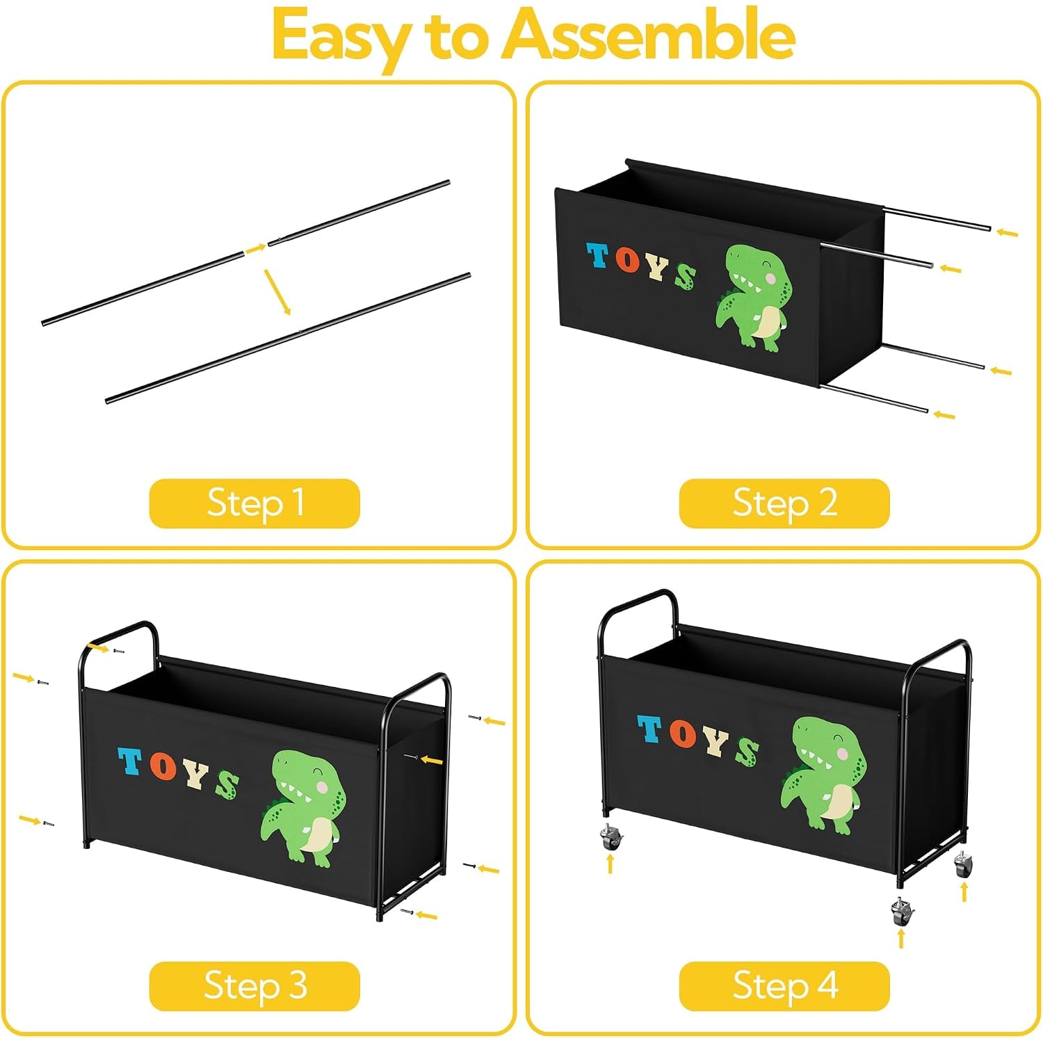 Rolling Toy Chest with Wheels: image 5