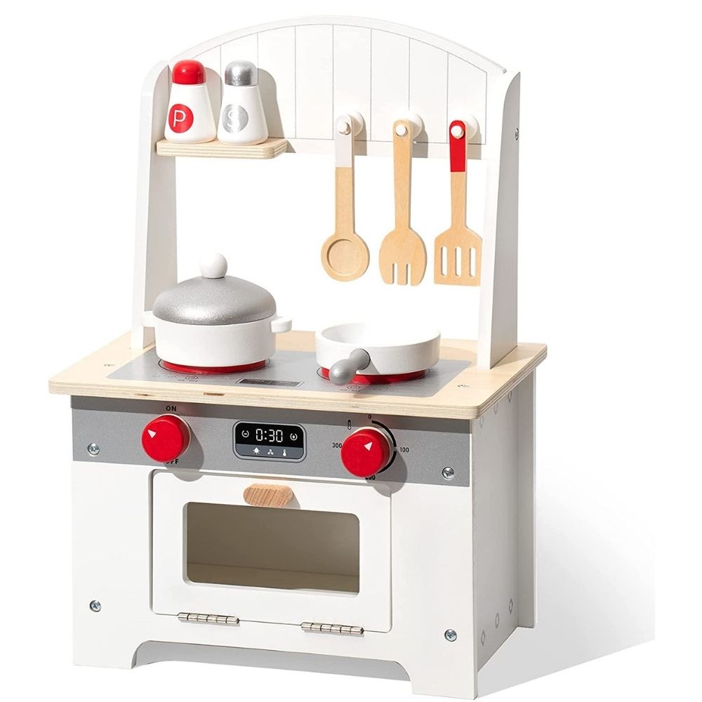 Toddler Toy Kitchen with Kitchenware Accessories