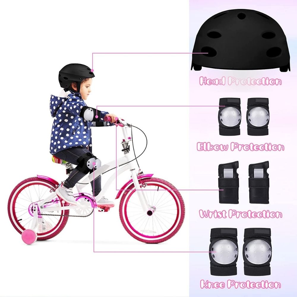 7-in-1 Kids Bike Helmet and Pads Set: image 3