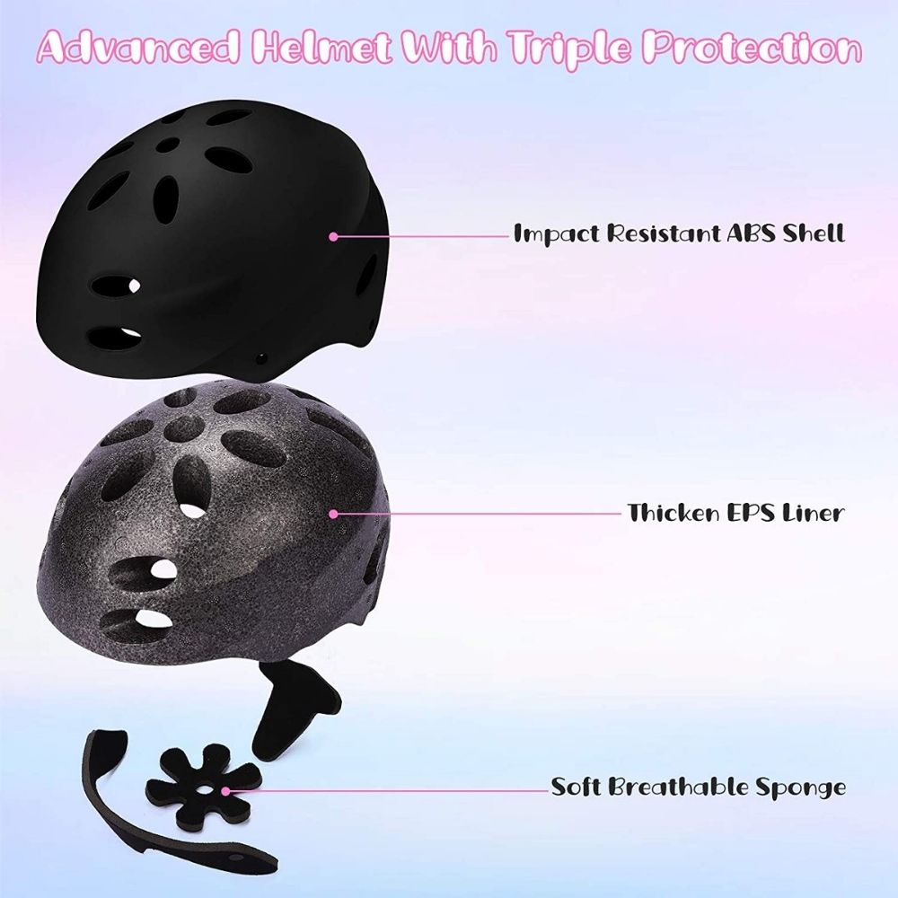 7-in-1 Kids Bike Helmet and Pads Set: image 4