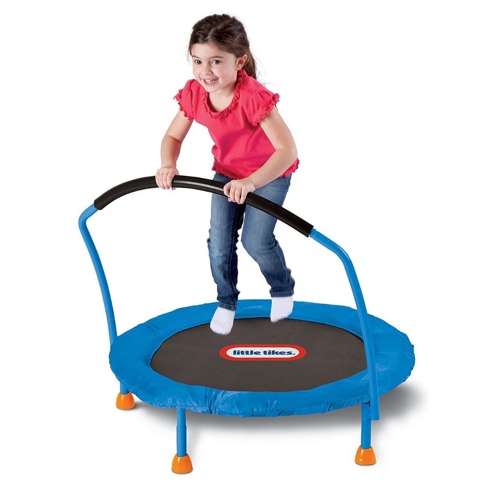 Kids 3-Foot Trampoline with Fold-Down Handlebar: image 6