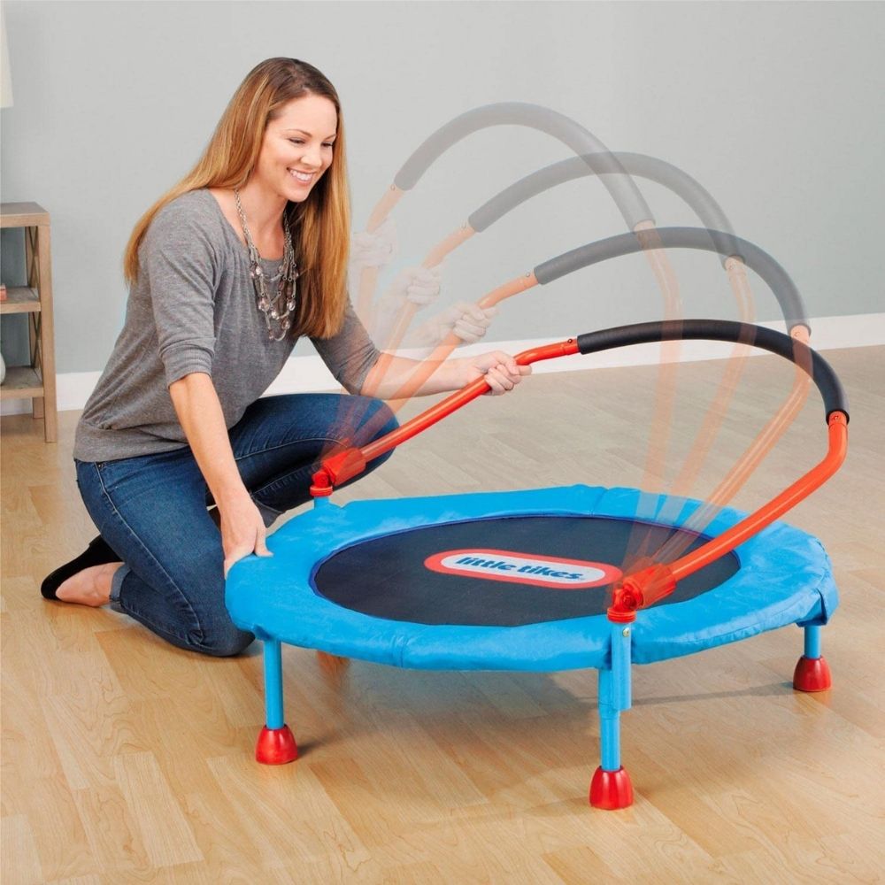 Kids 3-Foot Trampoline with Fold-Down Handlebar: image 9