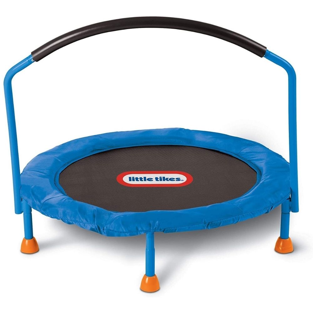Kids 3-Foot Trampoline with Fold-Down Handlebar