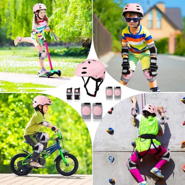 buy kids bike helmet pink set online