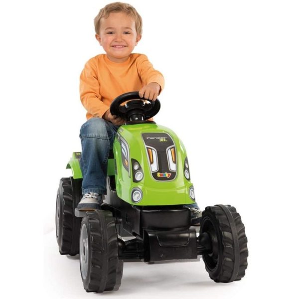 buy green tractor and trailer for children
